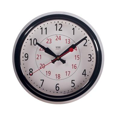 นาฬิกาเหล็ก เส้นผ่าศูนย์กลาง 15 นิ้ว Style อังกฤษ สีดำเงา เครื่องญี่ปุ่น รับประกัน 1 ปี